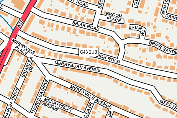 G43 2UB map - OS OpenMap – Local (Ordnance Survey)