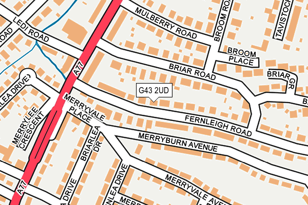 G43 2UD map - OS OpenMap – Local (Ordnance Survey)