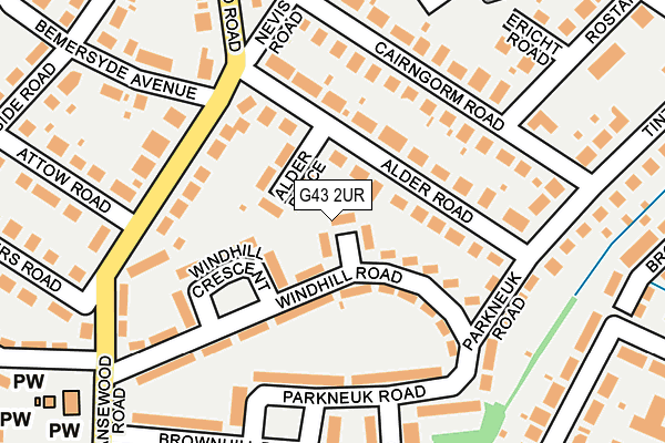 G43 2UR map - OS OpenMap – Local (Ordnance Survey)