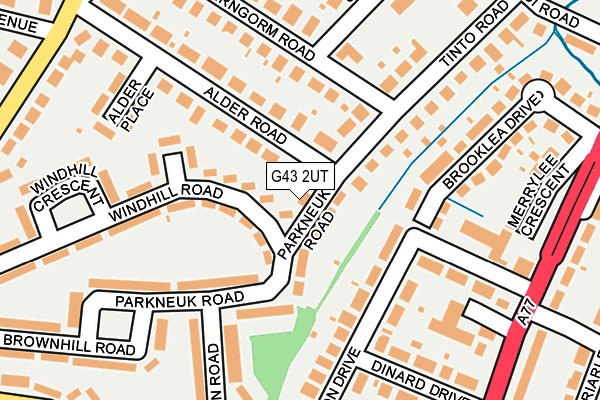 G43 2UT map - OS OpenMap – Local (Ordnance Survey)