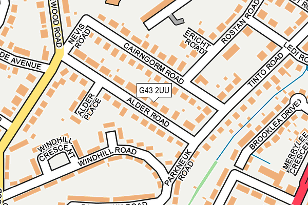 G43 2UU map - OS OpenMap – Local (Ordnance Survey)