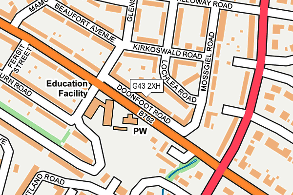 G43 2XH map - OS OpenMap – Local (Ordnance Survey)