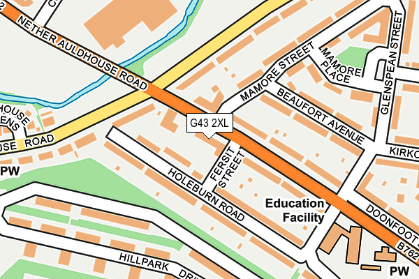 G43 2XL map - OS OpenMap – Local (Ordnance Survey)