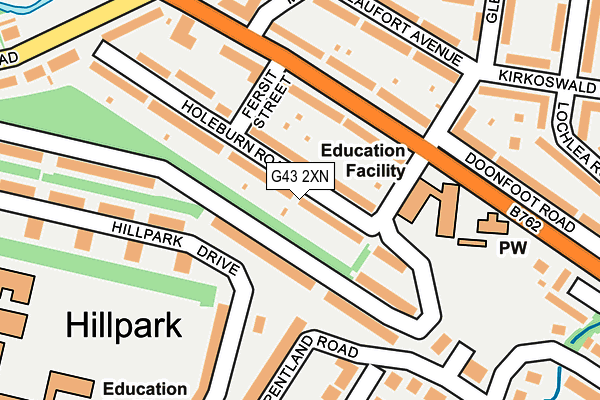 G43 2XN map - OS OpenMap – Local (Ordnance Survey)