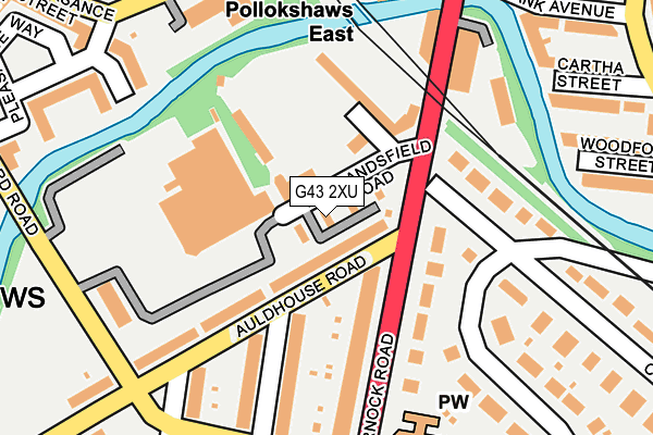 G43 2XU map - OS OpenMap – Local (Ordnance Survey)