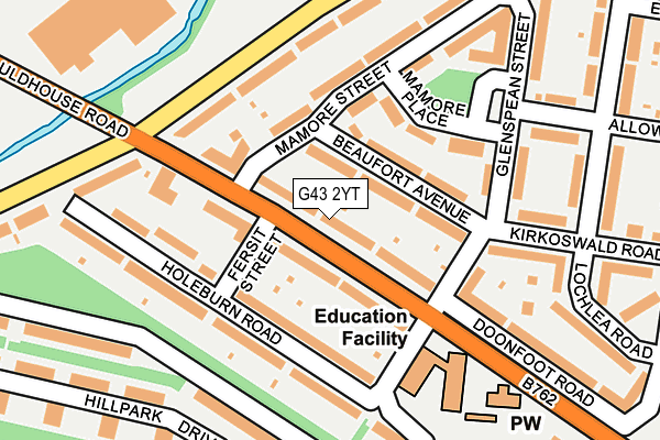 G43 2YT map - OS OpenMap – Local (Ordnance Survey)