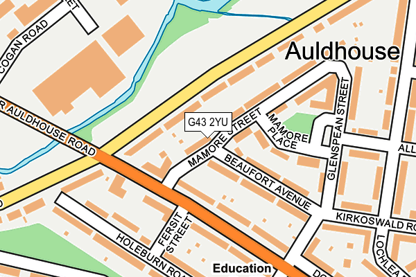G43 2YU map - OS OpenMap – Local (Ordnance Survey)