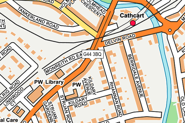 G44 3BQ map - OS OpenMap – Local (Ordnance Survey)