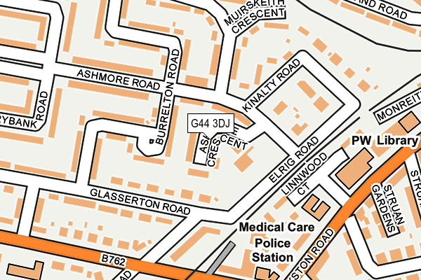 G44 3DJ map - OS OpenMap – Local (Ordnance Survey)