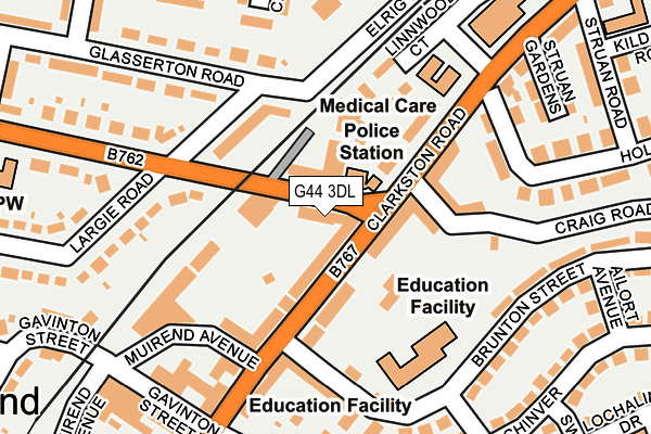 G44 3DL map - OS OpenMap – Local (Ordnance Survey)