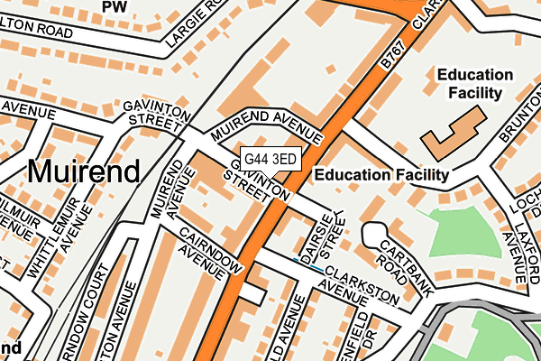 G44 3ED map - OS OpenMap – Local (Ordnance Survey)