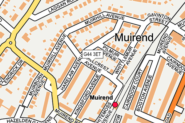 G44 3ET map - OS OpenMap – Local (Ordnance Survey)