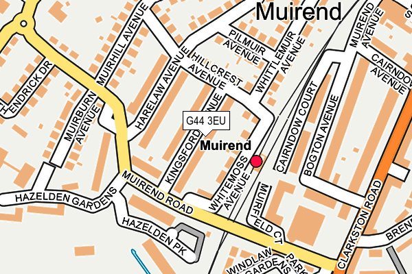 G44 3EU map - OS OpenMap – Local (Ordnance Survey)