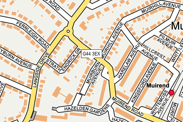 G44 3EX map - OS OpenMap – Local (Ordnance Survey)