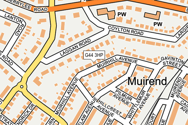 G44 3HP map - OS OpenMap – Local (Ordnance Survey)