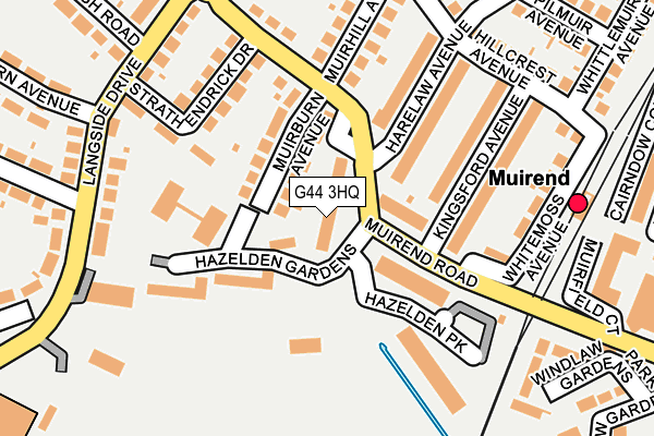 G44 3HQ map - OS OpenMap – Local (Ordnance Survey)