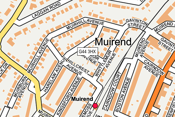 G44 3HX map - OS OpenMap – Local (Ordnance Survey)