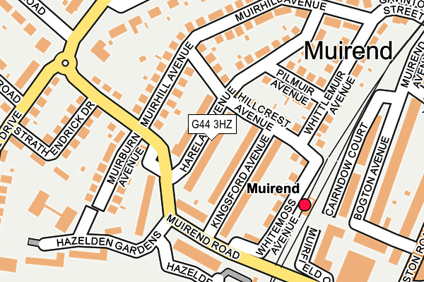 G44 3HZ map - OS OpenMap – Local (Ordnance Survey)