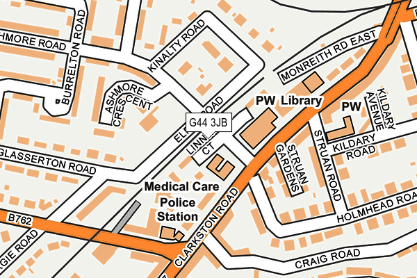 G44 3JB map - OS OpenMap – Local (Ordnance Survey)