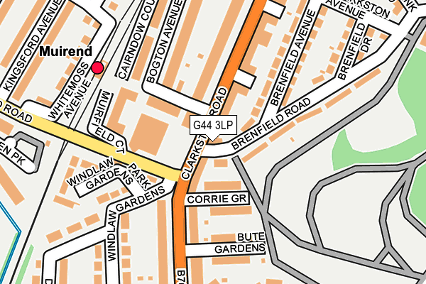 G44 3LP map - OS OpenMap – Local (Ordnance Survey)