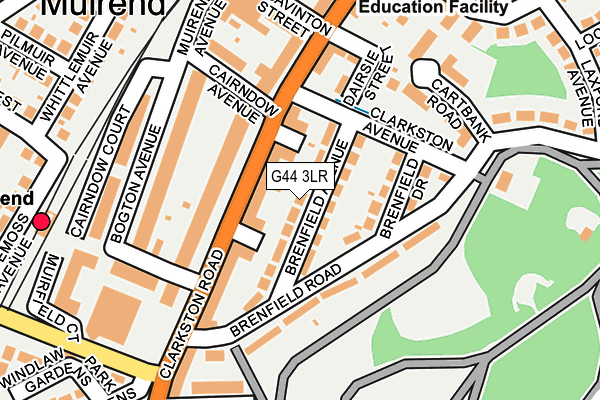 G44 3LR map - OS OpenMap – Local (Ordnance Survey)