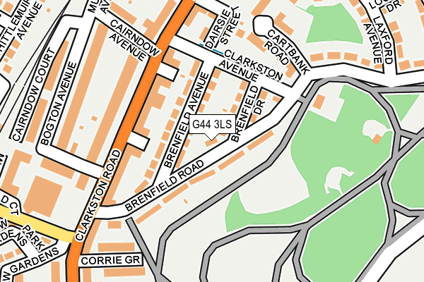 G44 3LS map - OS OpenMap – Local (Ordnance Survey)