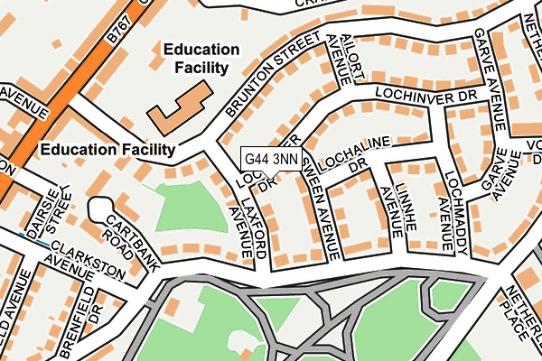 G44 3NN map - OS OpenMap – Local (Ordnance Survey)