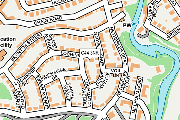 G44 3NR map - OS OpenMap – Local (Ordnance Survey)