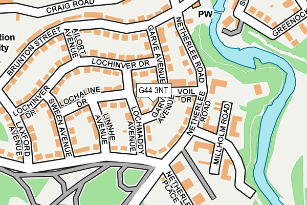 G44 3NT map - OS OpenMap – Local (Ordnance Survey)