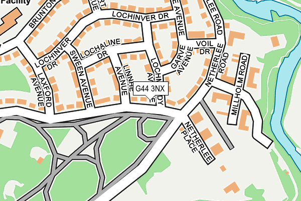 G44 3NX map - OS OpenMap – Local (Ordnance Survey)
