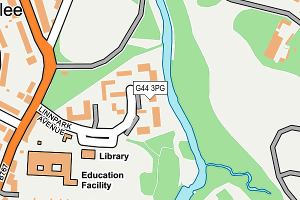 G44 3PG map - OS OpenMap – Local (Ordnance Survey)