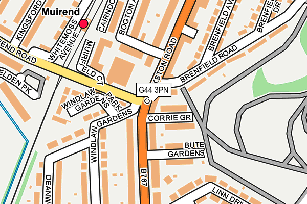 G44 3PN map - OS OpenMap – Local (Ordnance Survey)