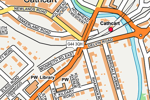 G44 3QH map - OS OpenMap – Local (Ordnance Survey)