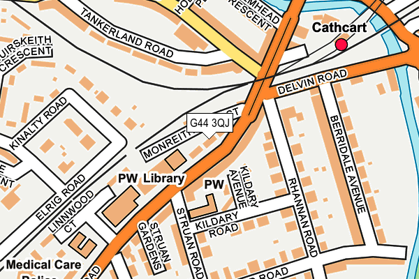 G44 3QJ map - OS OpenMap – Local (Ordnance Survey)