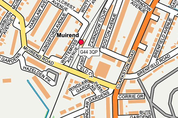 G44 3QP map - OS OpenMap – Local (Ordnance Survey)