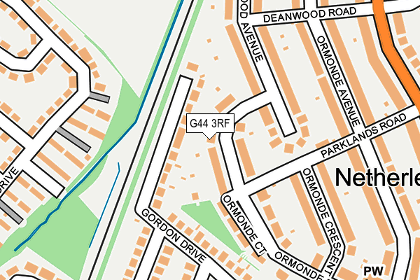 G44 3RF map - OS OpenMap – Local (Ordnance Survey)