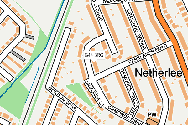 G44 3RG map - OS OpenMap – Local (Ordnance Survey)