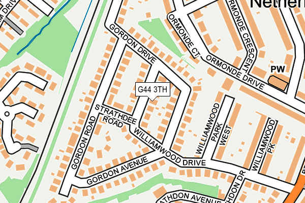 G44 3TH map - OS OpenMap – Local (Ordnance Survey)