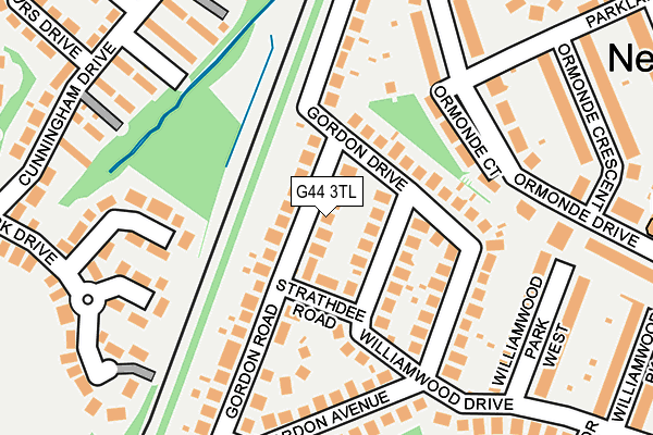 G44 3TL map - OS OpenMap – Local (Ordnance Survey)