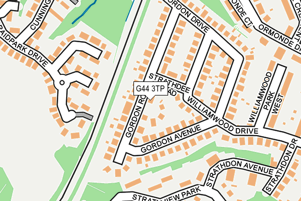 G44 3TP map - OS OpenMap – Local (Ordnance Survey)