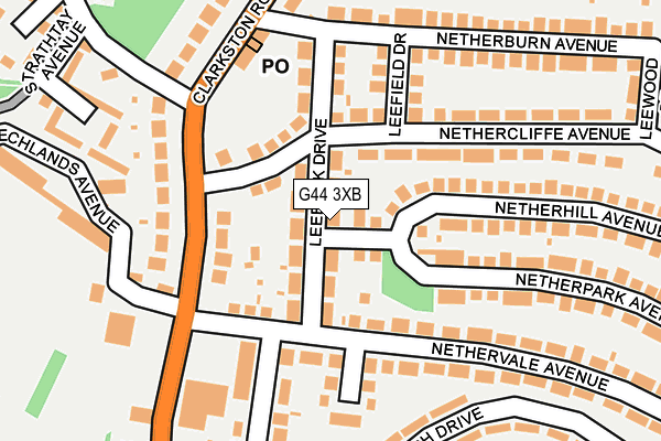 G44 3XB map - OS OpenMap – Local (Ordnance Survey)