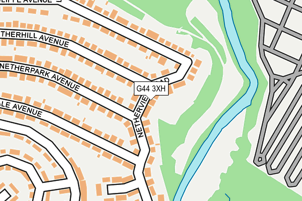 G44 3XH map - OS OpenMap – Local (Ordnance Survey)