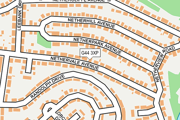 G44 3XP map - OS OpenMap – Local (Ordnance Survey)