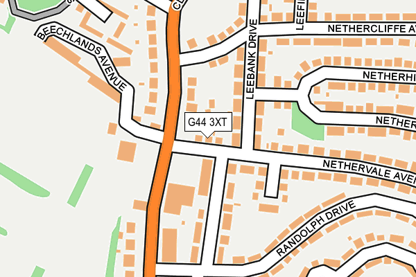 G44 3XT map - OS OpenMap – Local (Ordnance Survey)