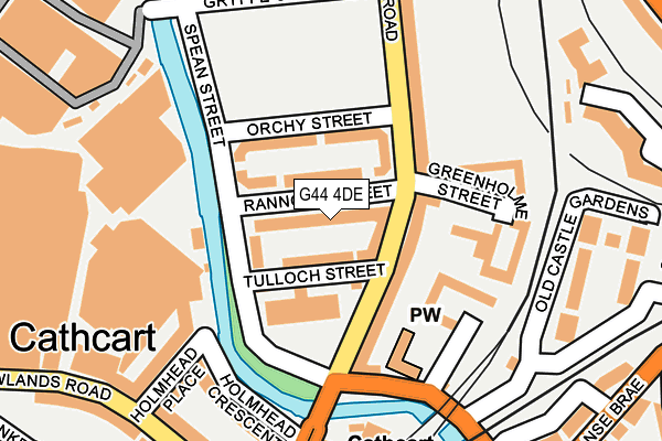 G44 4DE map - OS OpenMap – Local (Ordnance Survey)