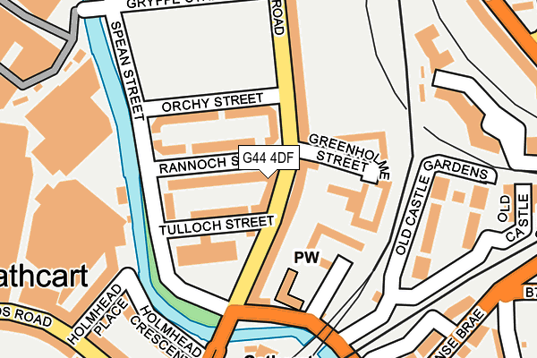 G44 4DF map - OS OpenMap – Local (Ordnance Survey)