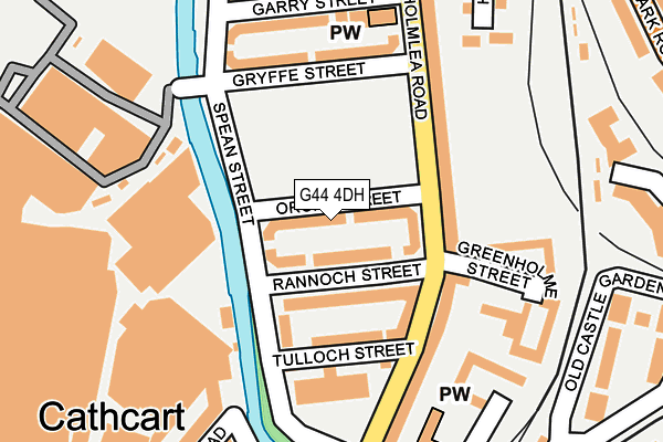 G44 4DH map - OS OpenMap – Local (Ordnance Survey)