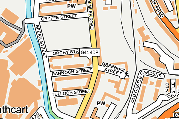 G44 4DP map - OS OpenMap – Local (Ordnance Survey)