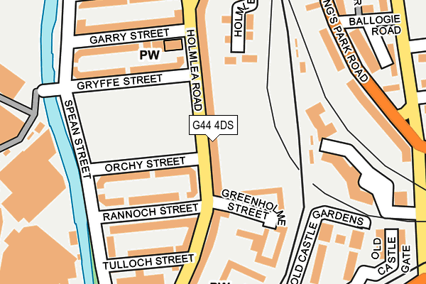 G44 4DS map - OS OpenMap – Local (Ordnance Survey)