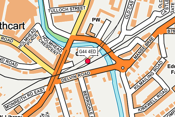 G44 4ED map - OS OpenMap – Local (Ordnance Survey)